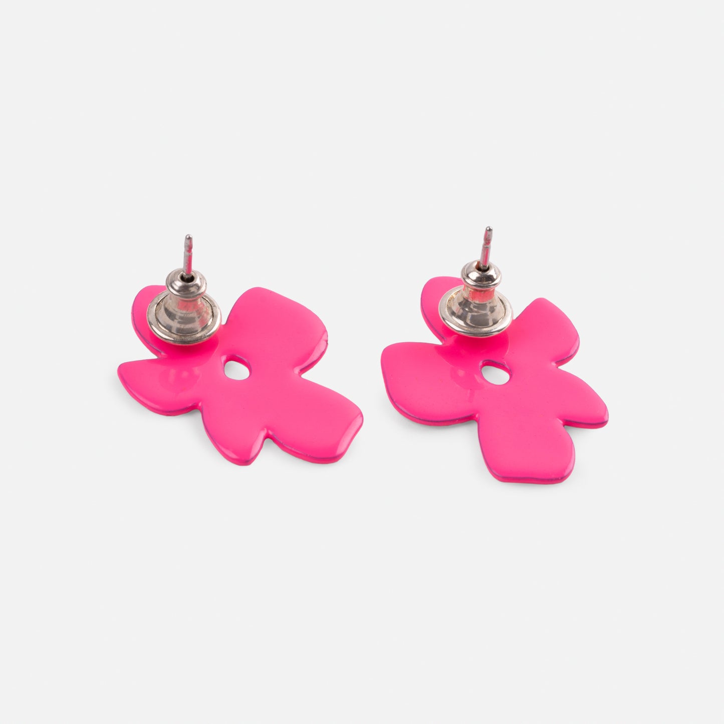 Puffy Flowers in Neon Sky Blue