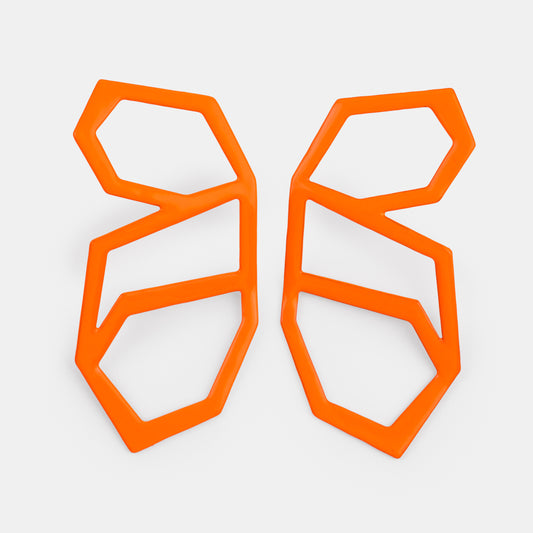 Supported Flight Earrings in Radiant Orange