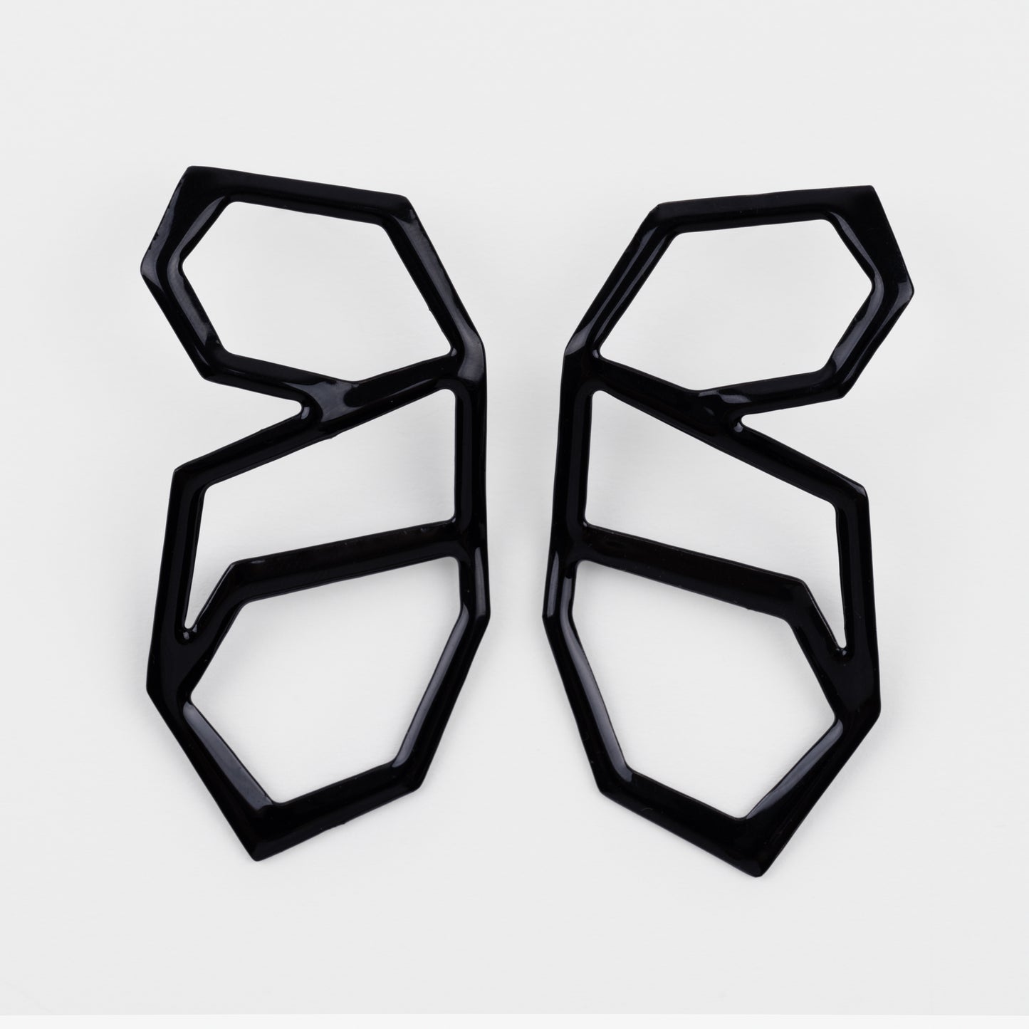 Supported Flight Earrings in Ink Black