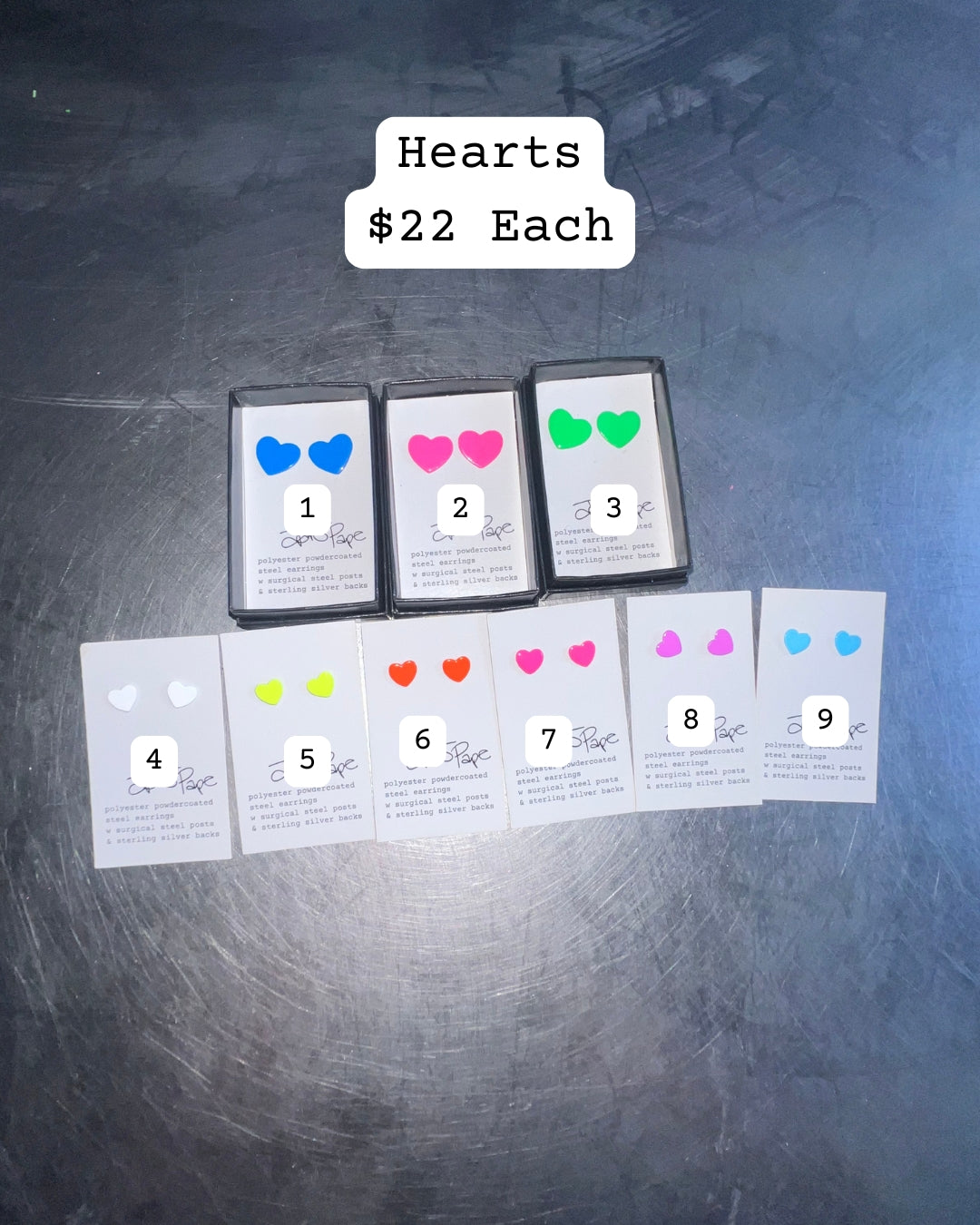 Heart Studs