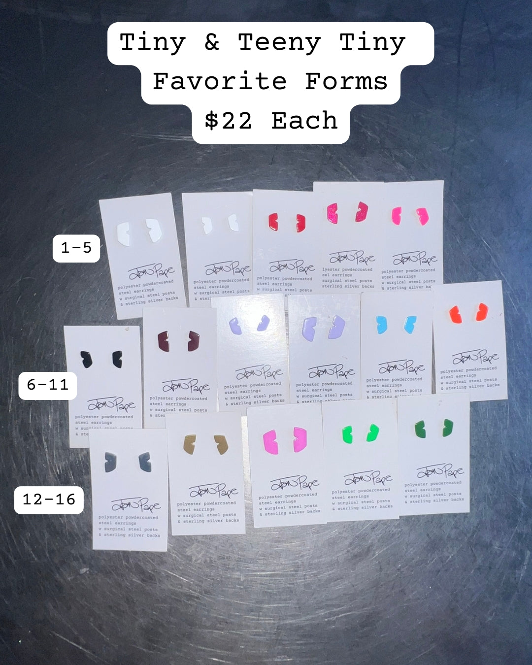 Teeny and Teeny Tiny Favorite Forms
