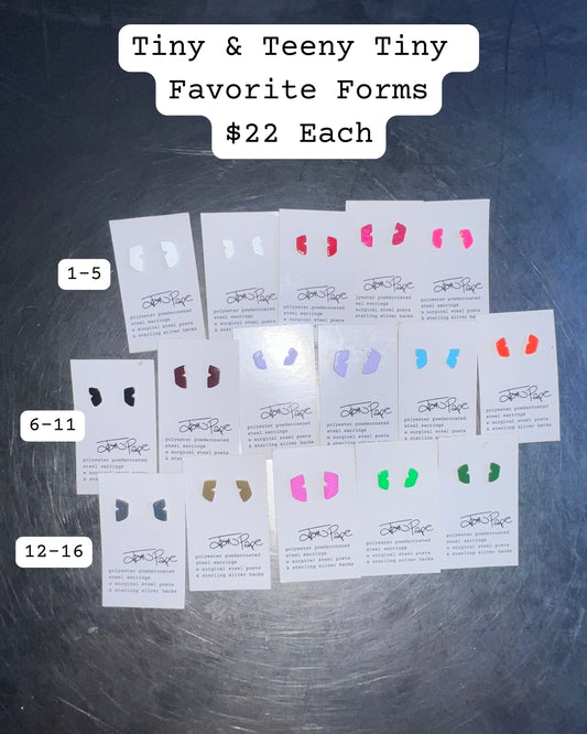 Teeny and Teeny Tiny Favorite Forms