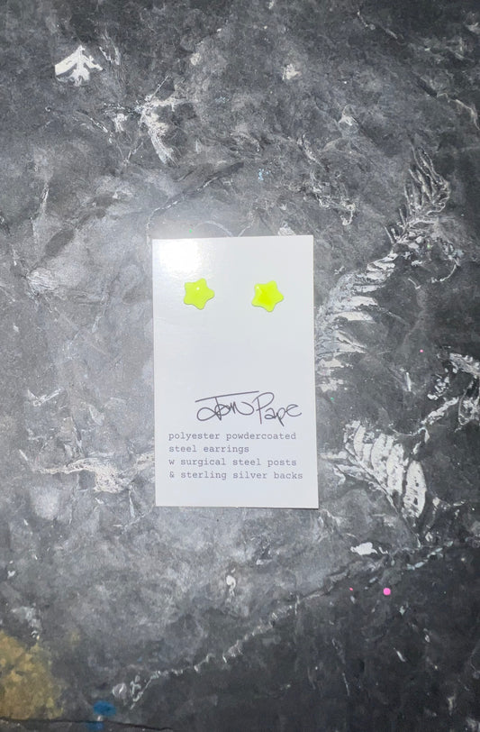 Tiny Yellow Star Studs