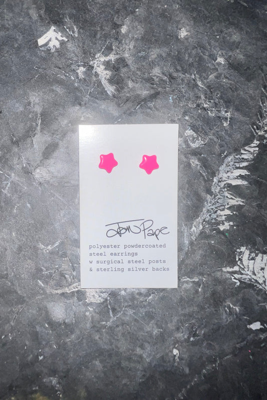 Tiny Pink Star Studs