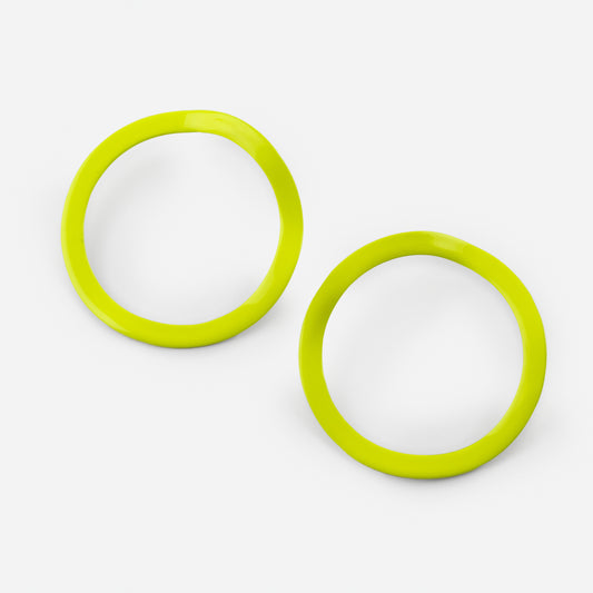 Neon Yellow Hoops