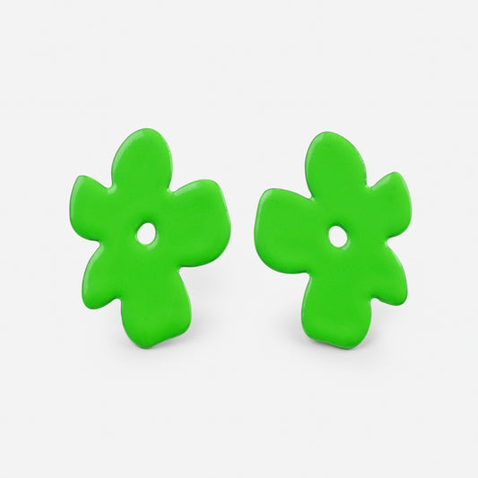 Puffy Flowers Neon Green