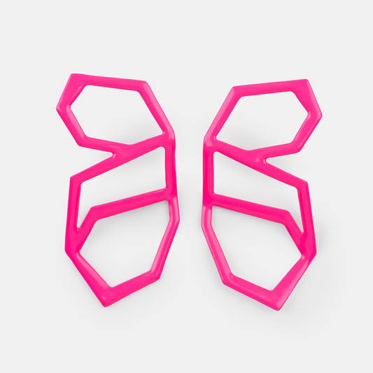 Supported Flight Earrings in Sassy Pink