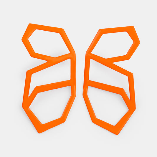Supported Flight Earrings in Radiant Orange