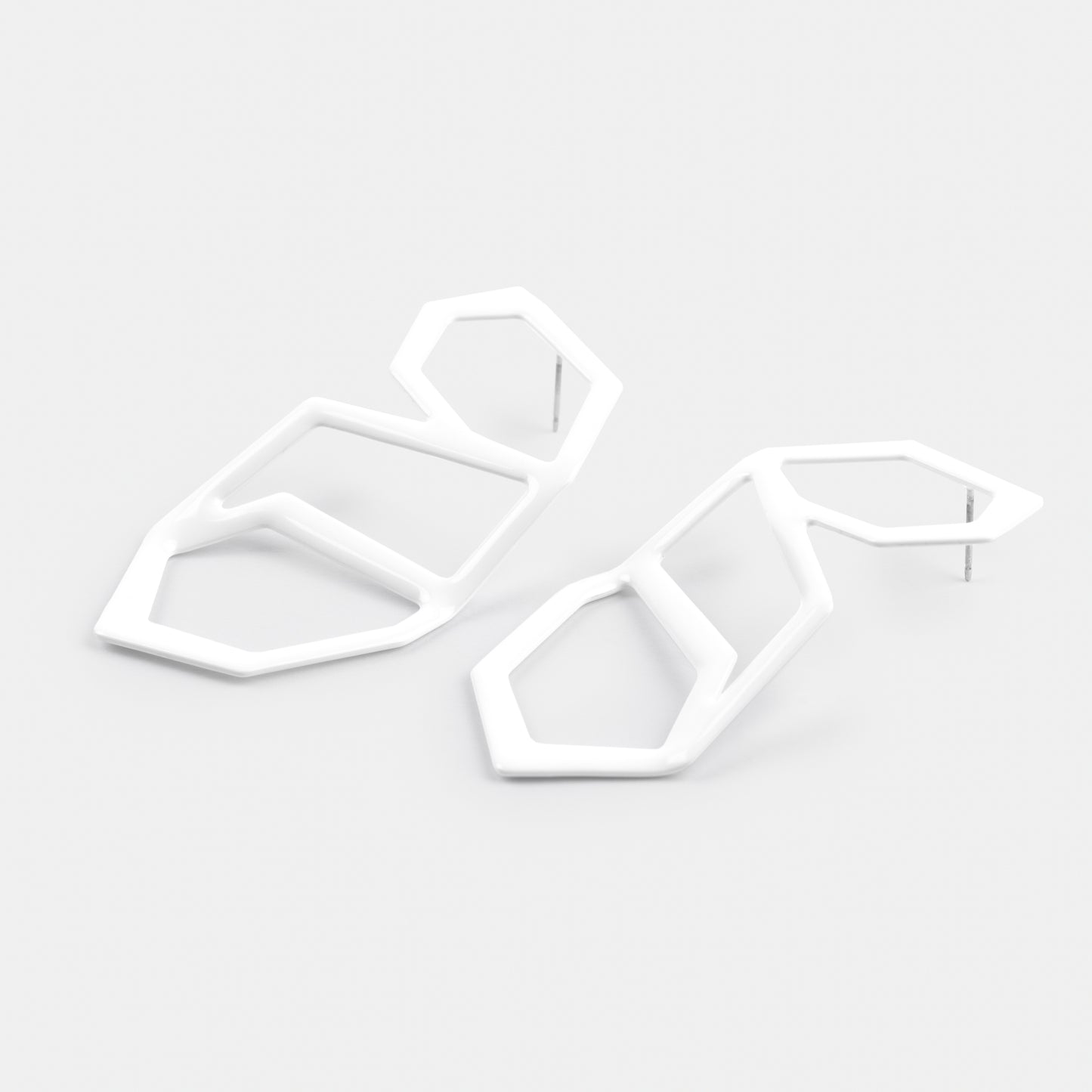 Supported Flight Earrings in Cloud White
