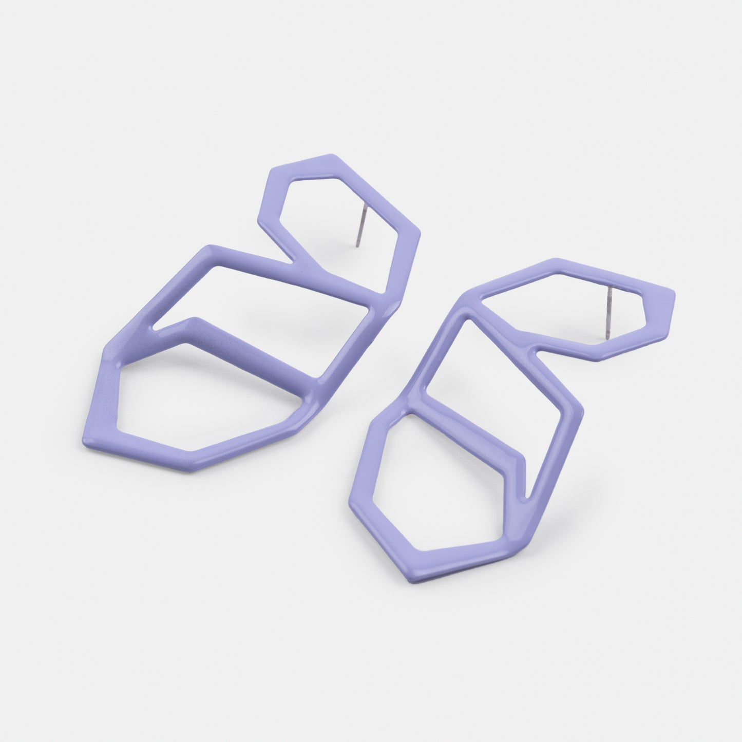 Supported Flight Earrings in Lavender